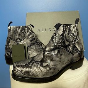 All Saints Abbott Boots - pure leather - snake print - worn three times